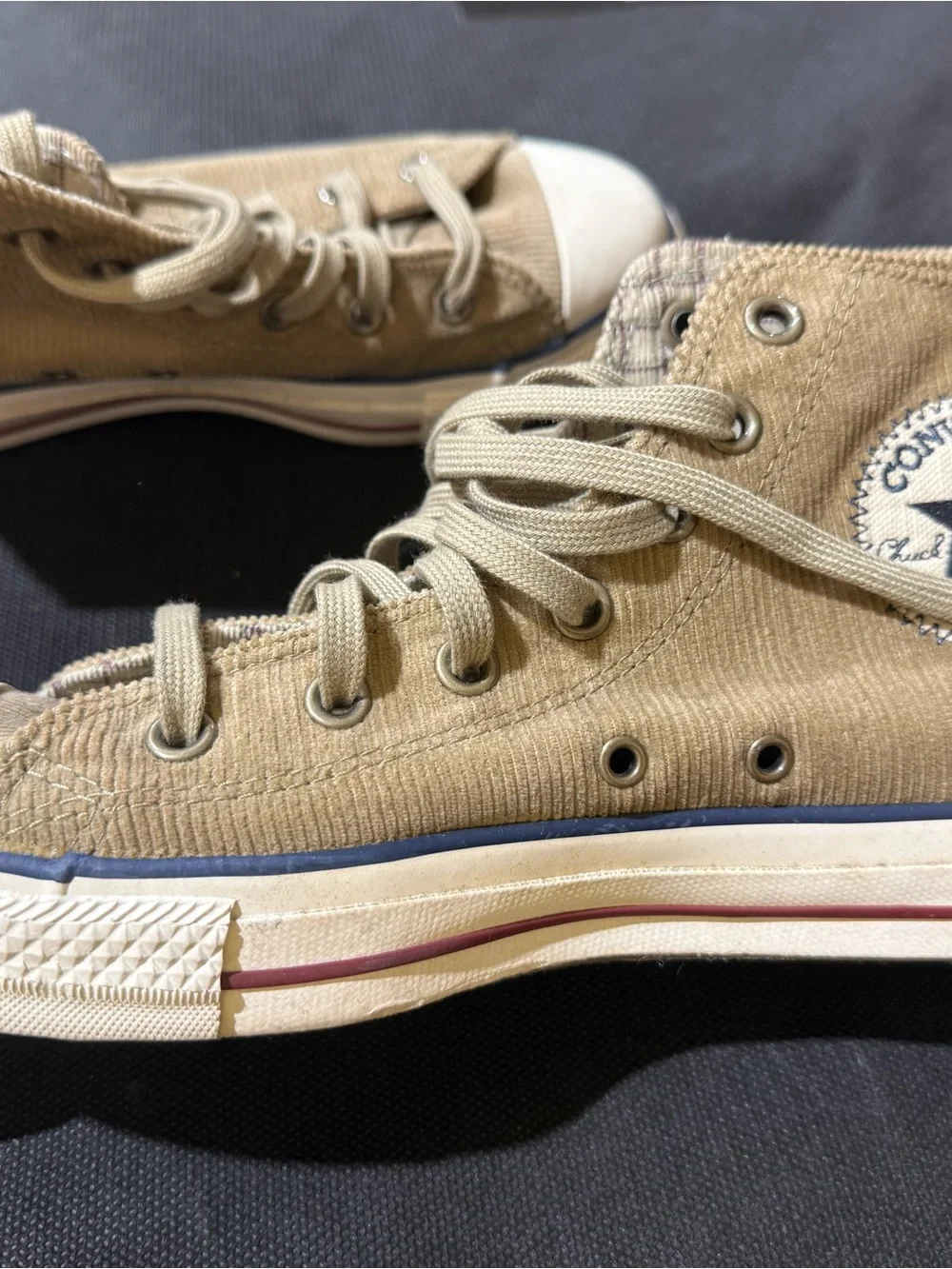 Converse Chuck Taylor All Star Corduroy High Tops – Tan | Men’s 6 / Women’s 8